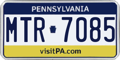 PA license plate MTR7085