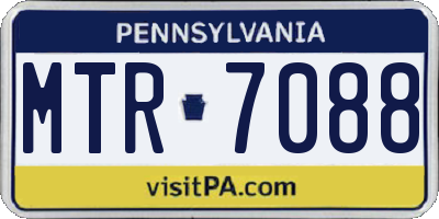 PA license plate MTR7088