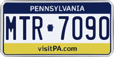 PA license plate MTR7090