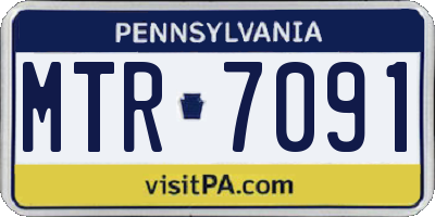 PA license plate MTR7091