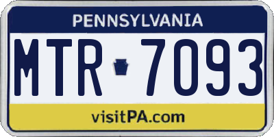 PA license plate MTR7093