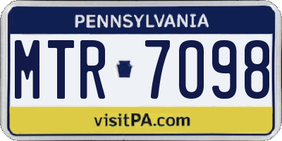 PA license plate MTR7098
