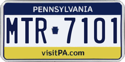 PA license plate MTR7101