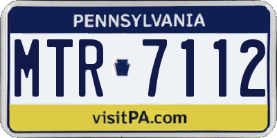 PA license plate MTR7112