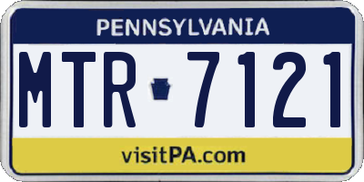 PA license plate MTR7121