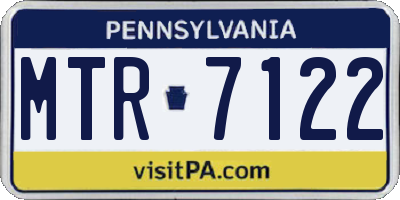 PA license plate MTR7122