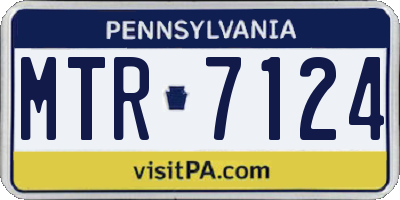PA license plate MTR7124