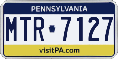 PA license plate MTR7127