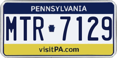 PA license plate MTR7129