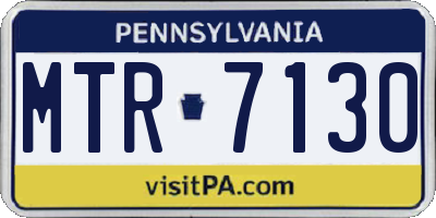 PA license plate MTR7130