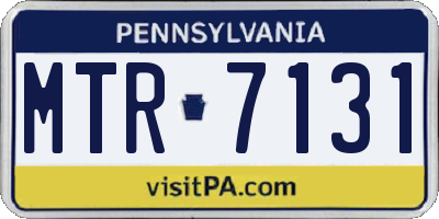 PA license plate MTR7131