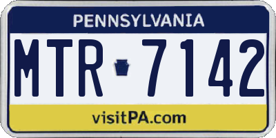 PA license plate MTR7142