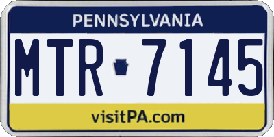 PA license plate MTR7145