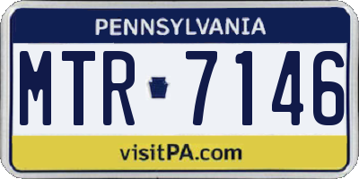 PA license plate MTR7146