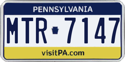 PA license plate MTR7147