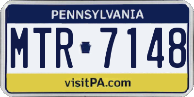 PA license plate MTR7148