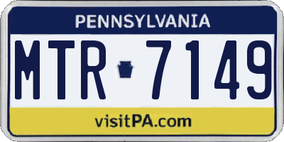 PA license plate MTR7149