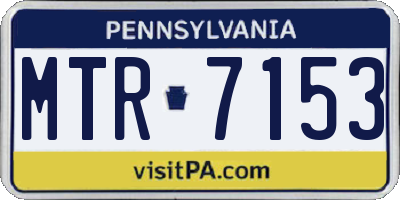 PA license plate MTR7153