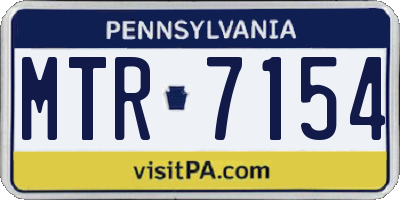 PA license plate MTR7154