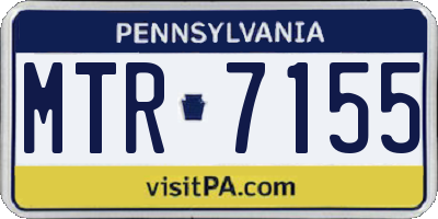 PA license plate MTR7155