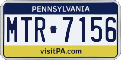 PA license plate MTR7156