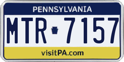 PA license plate MTR7157