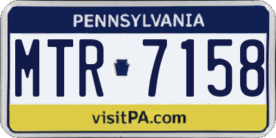 PA license plate MTR7158
