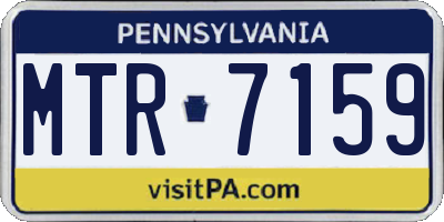 PA license plate MTR7159