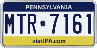 PA license plate MTR7161