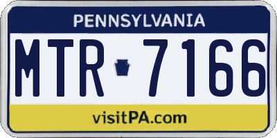 PA license plate MTR7166