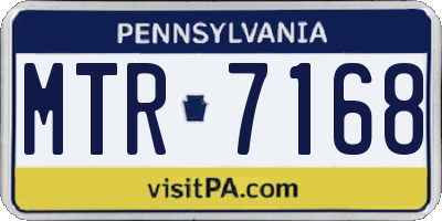 PA license plate MTR7168