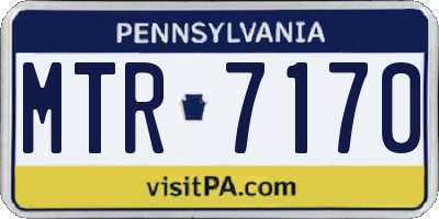 PA license plate MTR7170