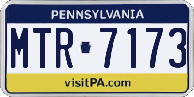 PA license plate MTR7173