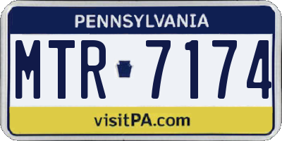 PA license plate MTR7174