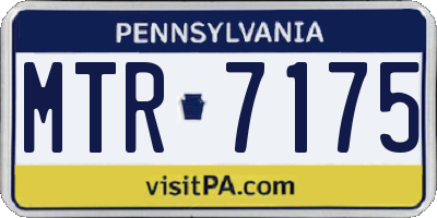 PA license plate MTR7175
