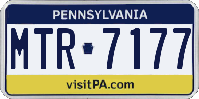 PA license plate MTR7177
