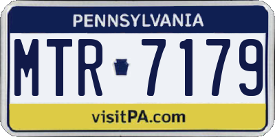 PA license plate MTR7179