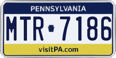 PA license plate MTR7186