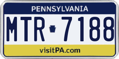 PA license plate MTR7188