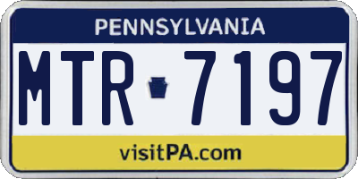 PA license plate MTR7197