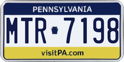 PA license plate MTR7198