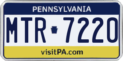 PA license plate MTR7220