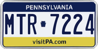 PA license plate MTR7224