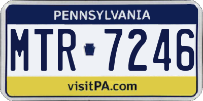 PA license plate MTR7246