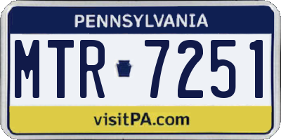 PA license plate MTR7251