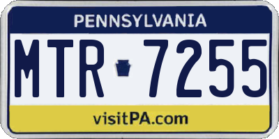 PA license plate MTR7255