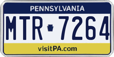 PA license plate MTR7264