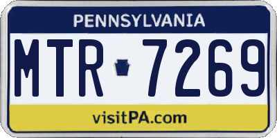 PA license plate MTR7269