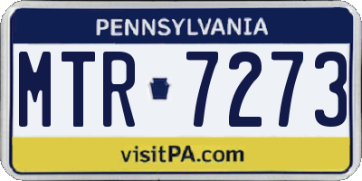 PA license plate MTR7273