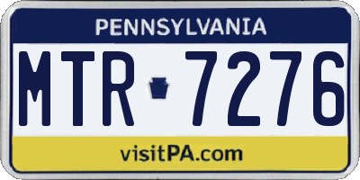 PA license plate MTR7276